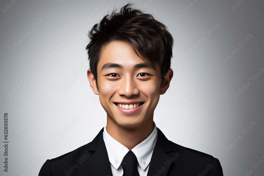 Happy businessman standing Isolated on white background. Portrait of young smiling handsome guy in formal black and white shirt with business suit. Generative AI. Happy businessman standing Isolated on white background. Portrait of young smiling handsome guy in formal black and white shirt with business suit. Generative AI.