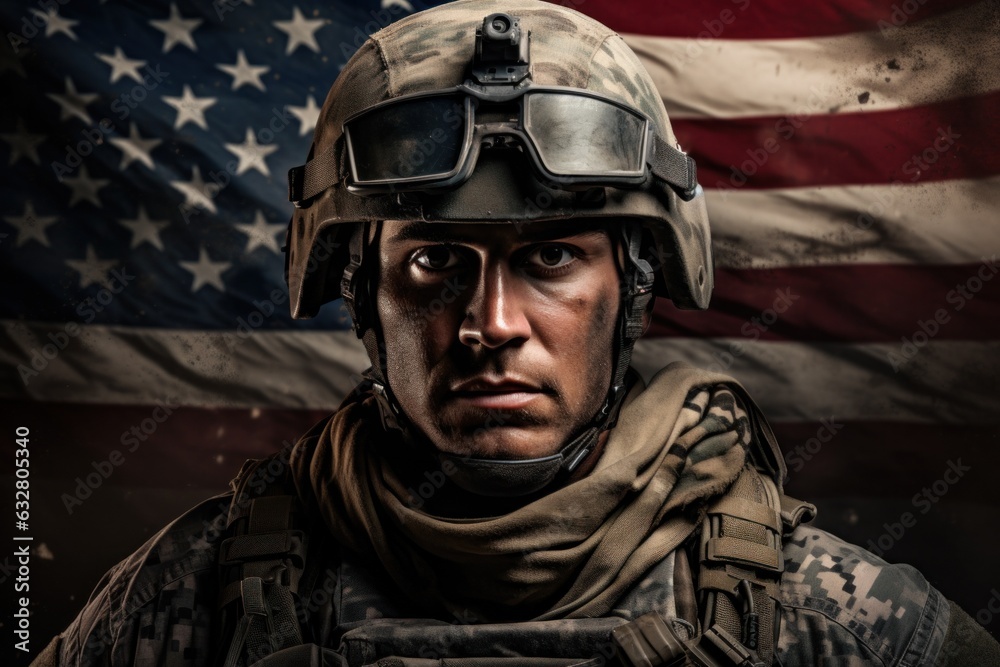 american soldier against dark background american flag american soldier against dark background american flag