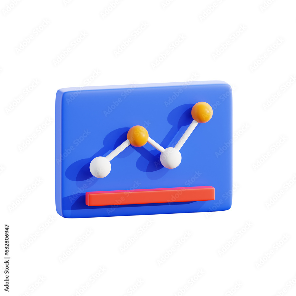 Stats Business 3D Icon Stats Business 3D Icon