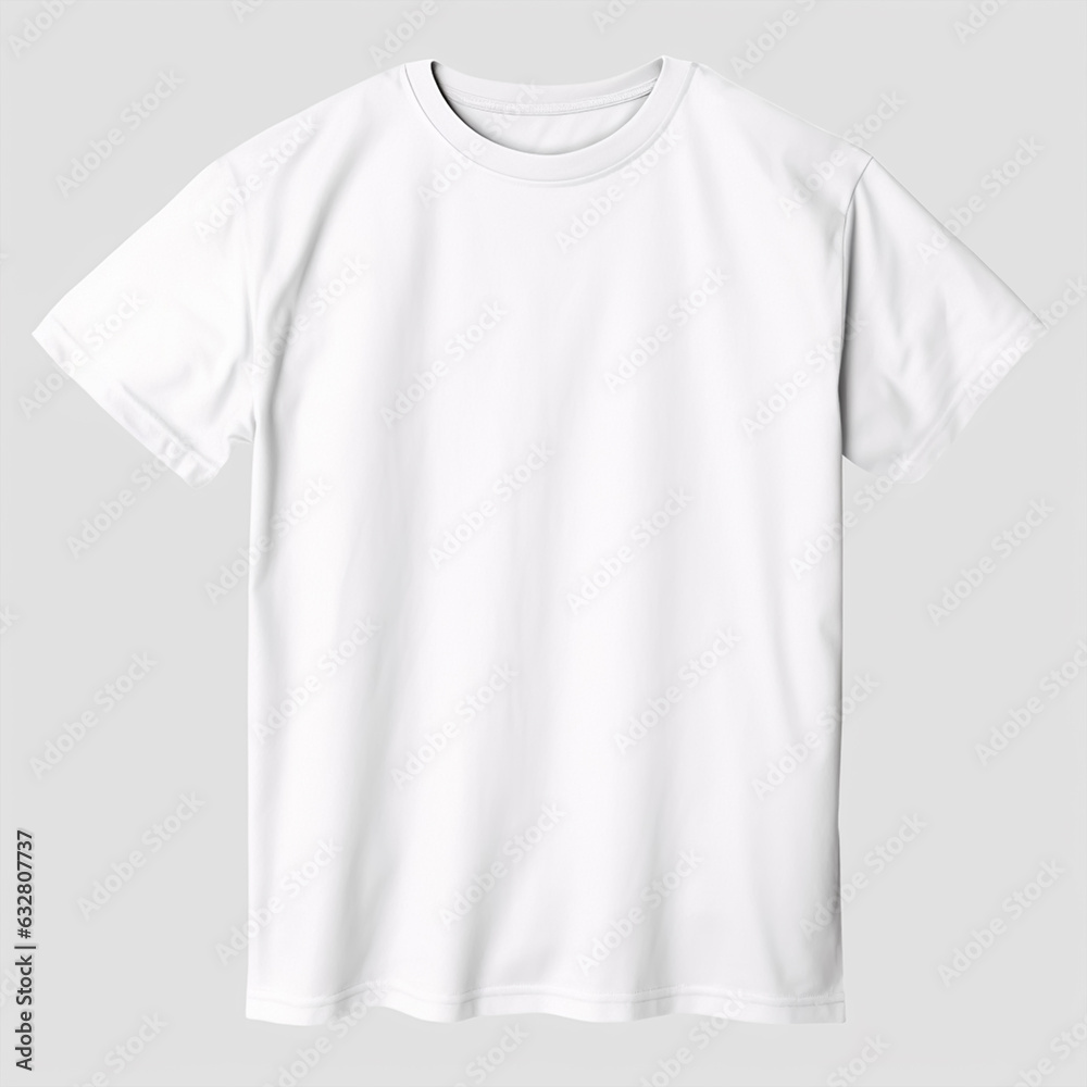 White t-shirt isolated on white background White t-shirt isolated on white background