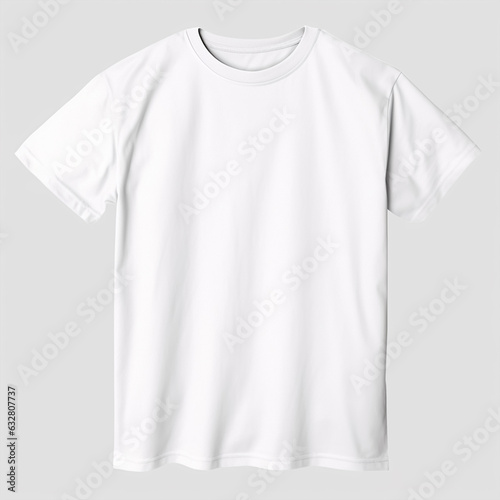 White t-shirt isolated on white background