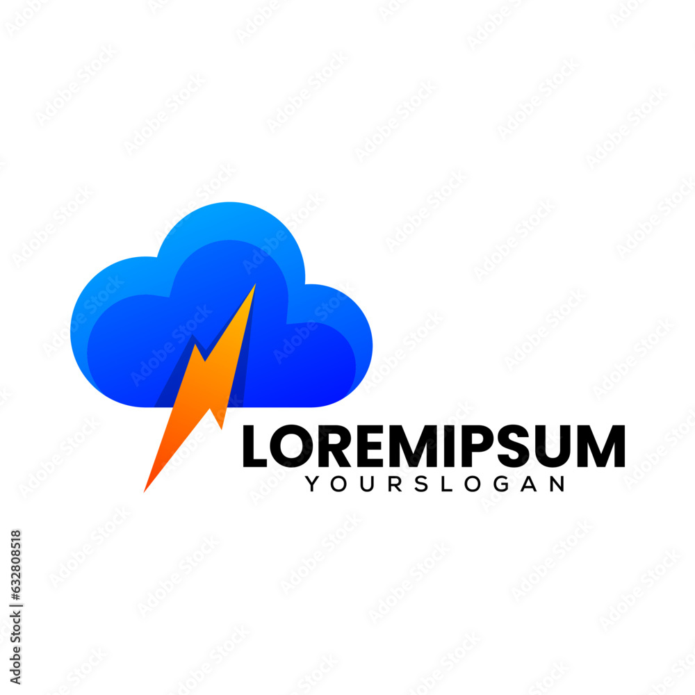 blue gradient storm logo design blue gradient storm logo design