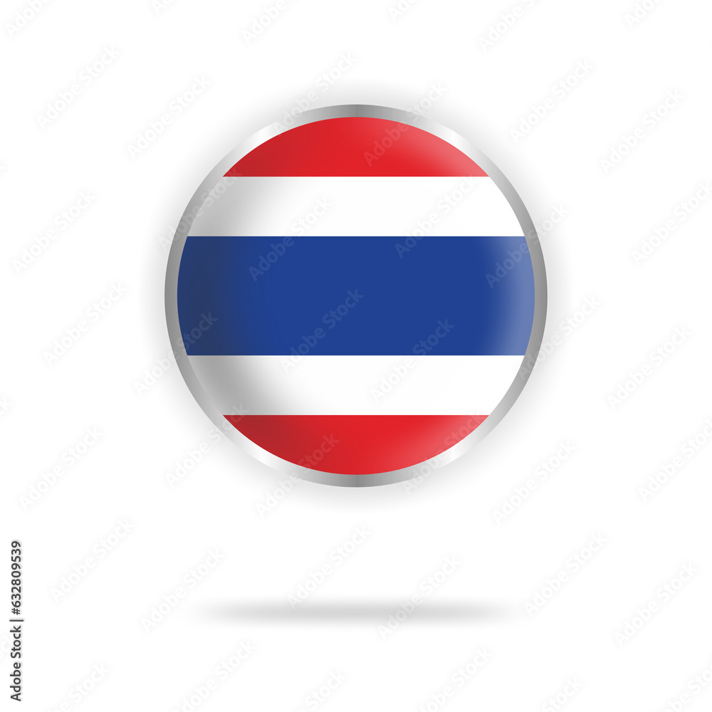 thailand flag circle design with transparent background silver frame thailand flag circle design with transparent background silver frame