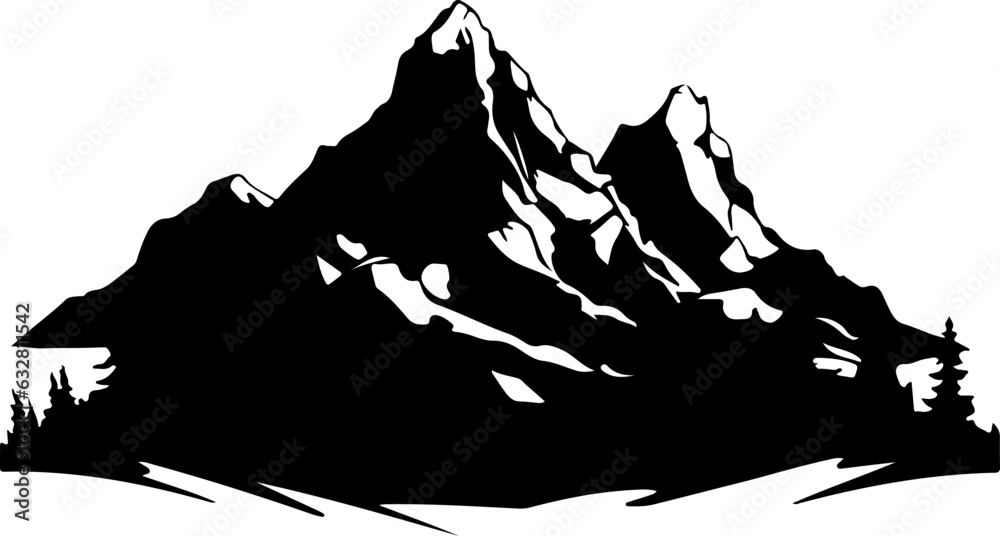 Obraz premium Mountain landscape silhouette