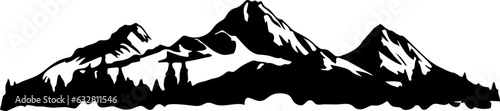 Mountain landscape silhouette