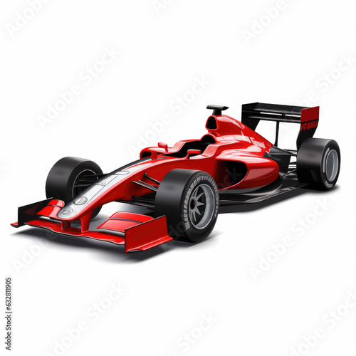 racing car isolated on white