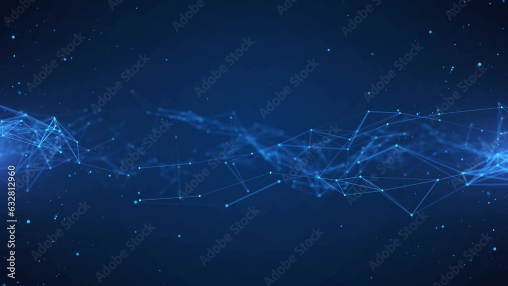Plexus shapes. Connection and web concept. Digital, communication technology background with lines and dots. glowing lines and particles. Connection concept. Digital composition and optical flares.