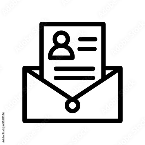 curriculum vitae line icon illustration vector graphic. Simple element illustration vector graphic, suitable for app, websites, and presentations isolated on white background