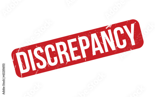 Red Discrepancy Rubber Stamp Seal Vector