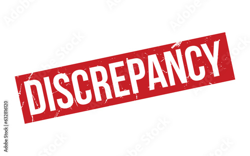 Red Discrepancy Rubber Stamp Seal Vector
