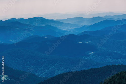 Fototapeta Naklejka Na Ścianę i Meble -  Beautiful landscape view of peaks of Rhodope mountains