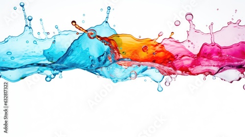 colorful water splash