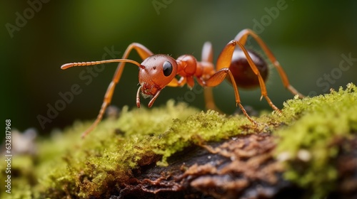 red ant on a leaf © Afriniko