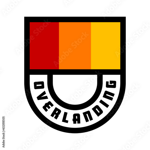 Simple overland badge, vintage colors