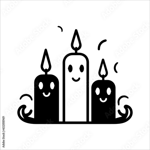 halloween candles illustration