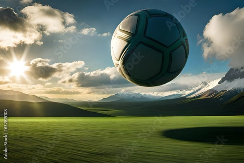 soccer ball in the grass © ra0