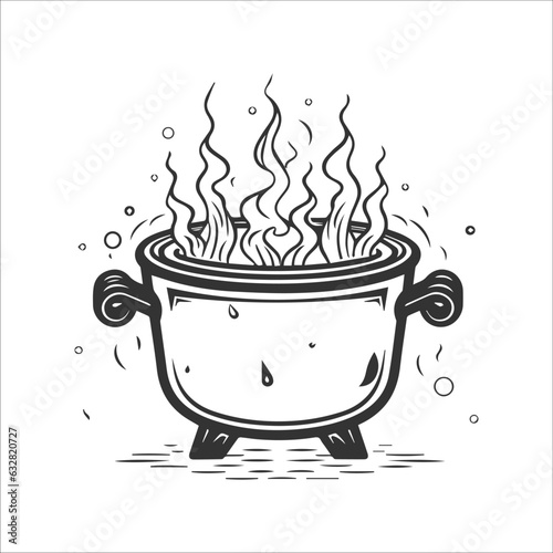 halloween cauldron illustration