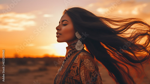 woman in a sunset