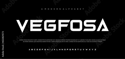 Abstract sport modern fonts sport digital game music future creative font
