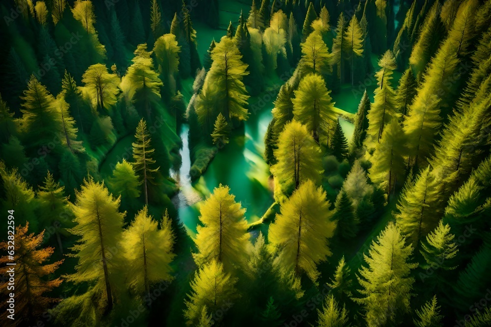 spring forest nature landscape, beautiful spring stream, river rocks in mountain forest spring forest nature landscape, beautiful spring stream, river rocks in mountain forest
