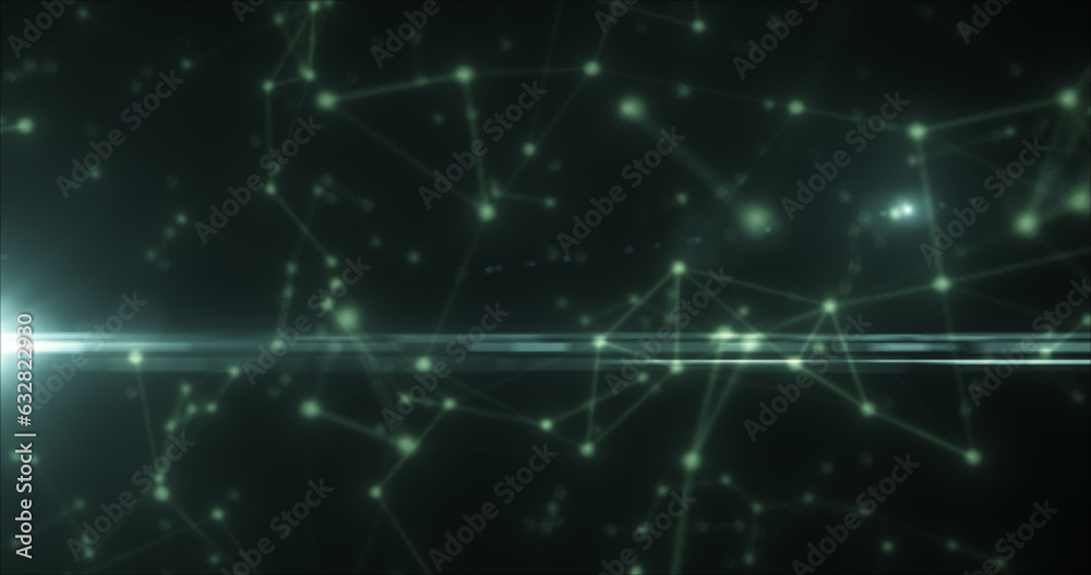 Abstract green energy lines plexus triangles magical bright glowing futuristic hi-tech background Abstract green energy lines plexus triangles magical bright glowing futuristic hi-tech background
