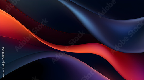 Abstract background with red and blue wavy lines. Vector illustration. Generative AI