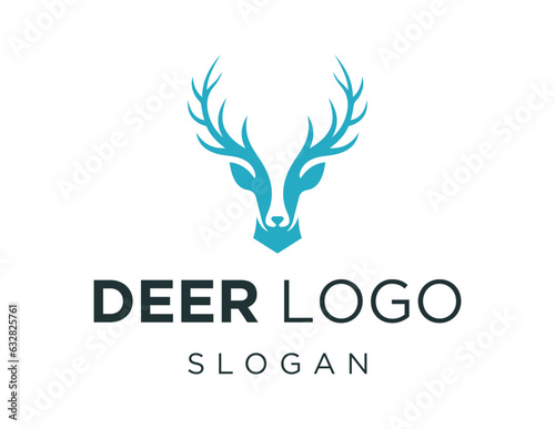 Logo design about Deer on white background. created using the CorelDraw application.