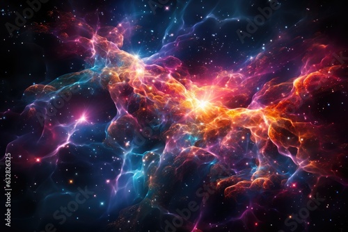 Abstract Universe cosmos galaxy background. Generative AI