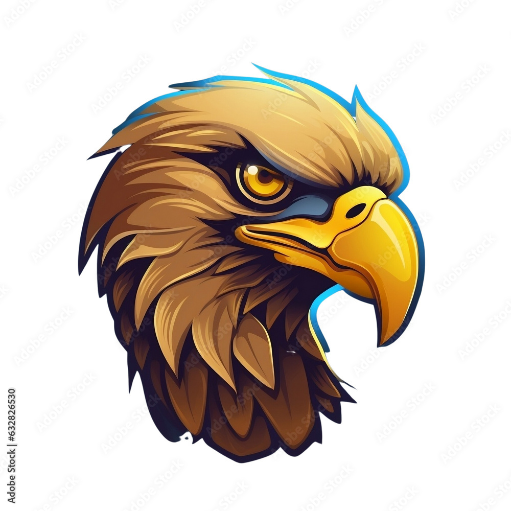 Fototapeta premium Bald Eagle No Background Image Applicable to any Context Perfect for Print on Demand Merchandise