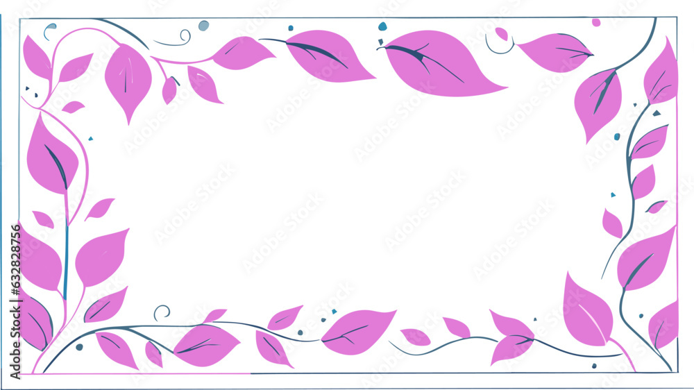 vector illustration of leaves and vines for embroidery frames