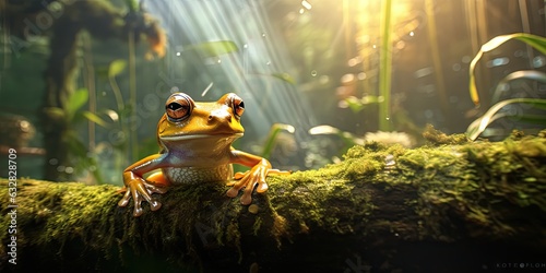 Pictures of beautiful frogs that live in the Amazon rainforest., photo