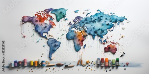 Create a world map image with markers during your global explorations.
