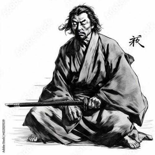 Murais de parede Miyamoto Musashi was a swordsman who thrived