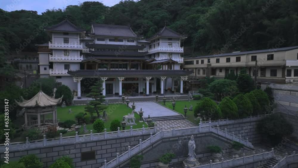 White Horse Buddhist Temple In New Taipei, Taiwan, Aerial View White Horse Buddhist Temple In New Taipei, Taiwan, Aerial View
