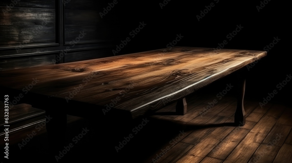 empty black wooden table absorbs the enigmatic Halloween empty black wooden table absorbs the enigmatic Halloween