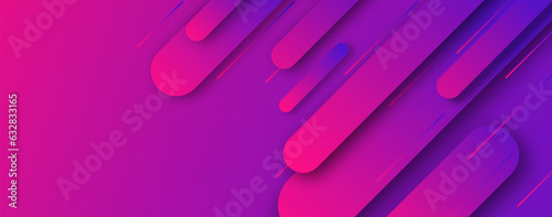 Abstract background with geometric lines. Blue and pink smooth gradient background with rounded rectangles. Modern dynamic background design. Futuristic wallpaper, background and backdrop vector