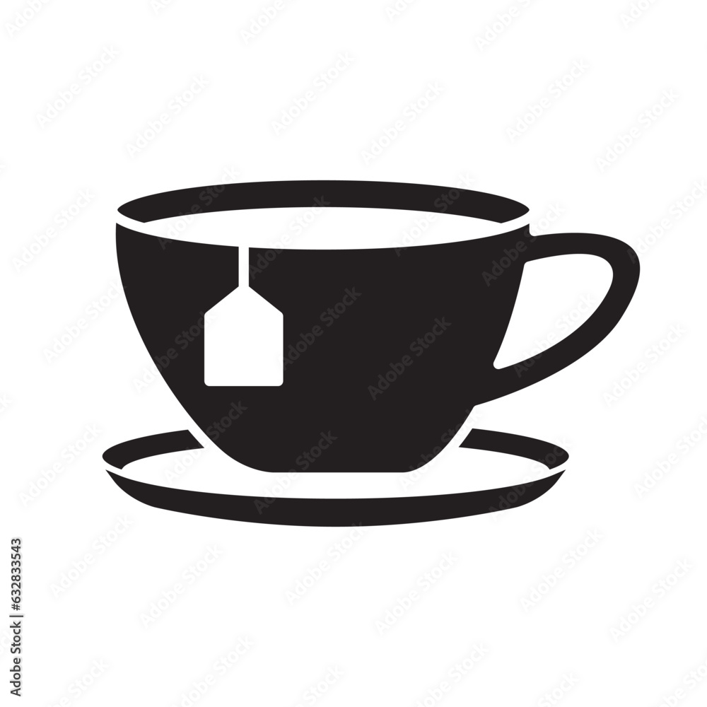 Tea drink in glass icon vector on trendy style for design and print