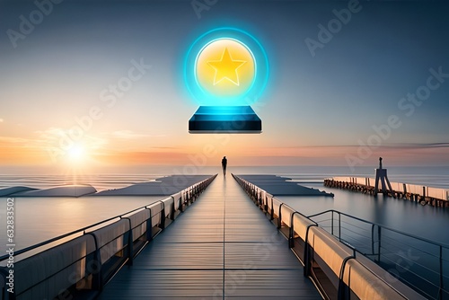 sunset over the sea