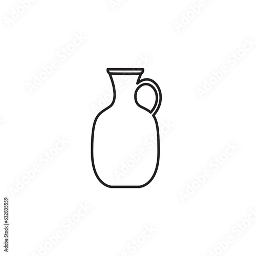 Ceramic vases icon line, Pottery Vases Flower Home Interior Decoration. Vector illustration of amphora, vase, pottery. Editable stroke. Ancient and modern tableware, Vector icon line collection.