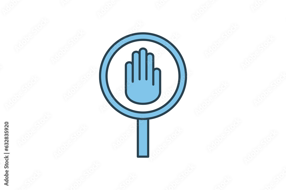 Stop sign Icon. Icon related to Traffic. flat line icon style. Simple vector design editable