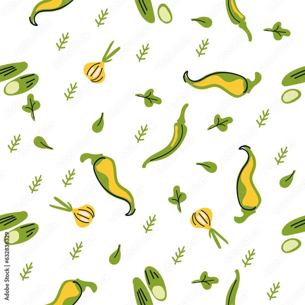 Seamless pattern hot peppers Seamless pattern hot peppers