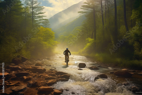 Thrilling Mountain Biking Adventure © AIproduction
