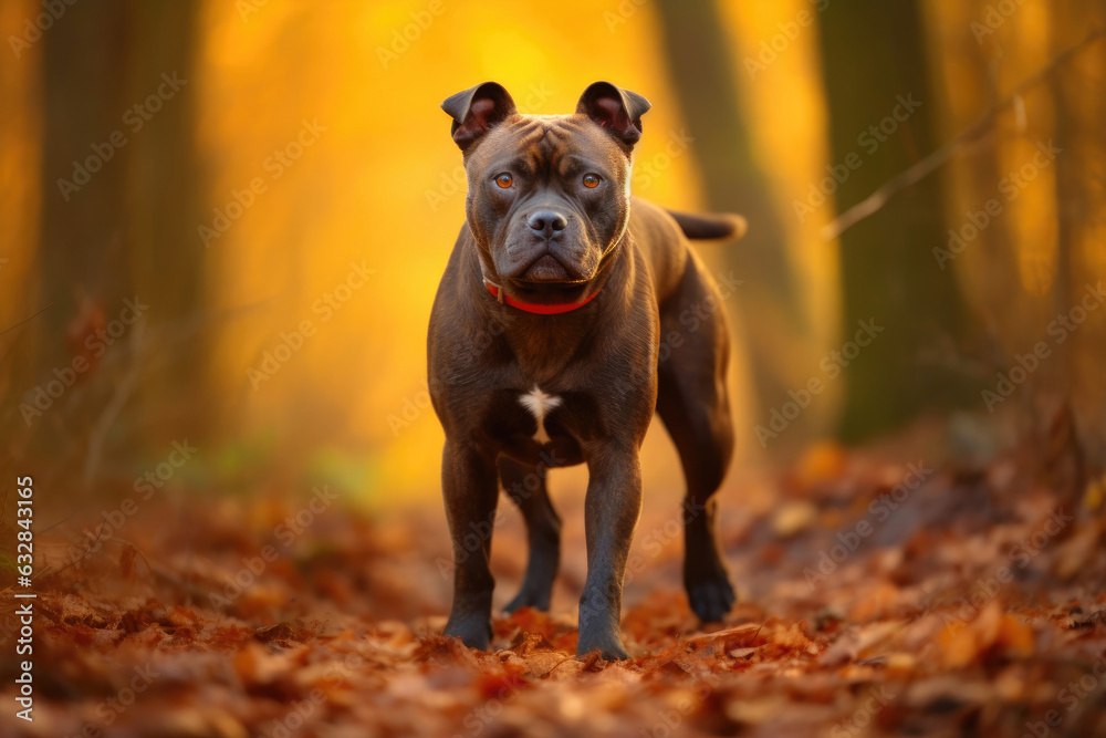 Alluring Full Body View of a Staffordshire Bull Terrier