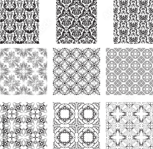 black and white seamless pattern vector