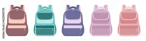 Girls school bag illustration design vector
