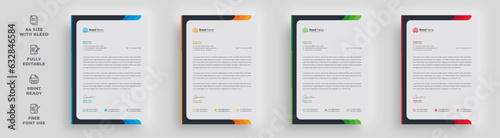 letterhead creative corporate official abstract minimal professional newest trendy simple clean minimal elegant branding flyer brochure magazine template vector illustration design with a logo