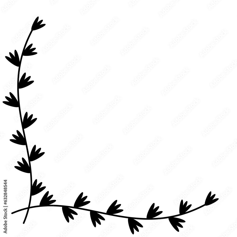 Naklejka premium Floral Aesthetic Corner