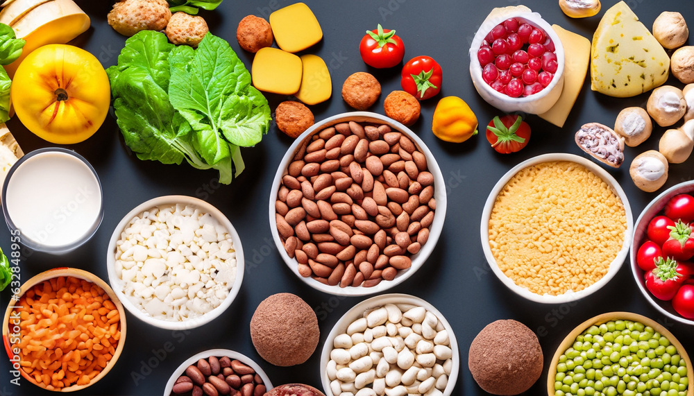 Food products representing the nutritarian diet Food products representing the nutritarian diet