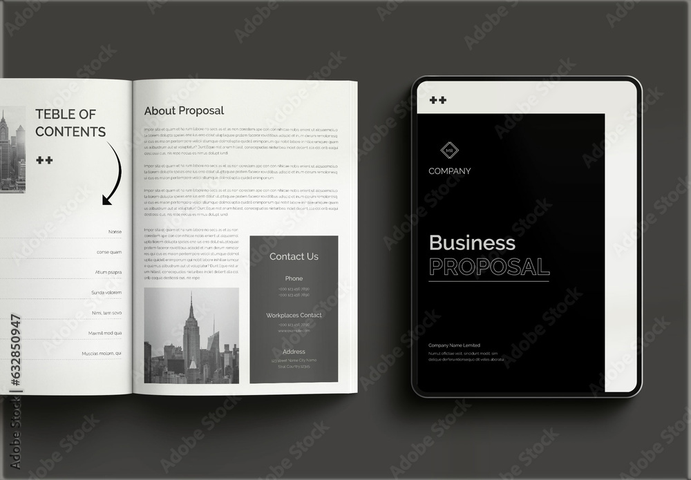 Business Proposal Layout Stock Template Adobe Stock