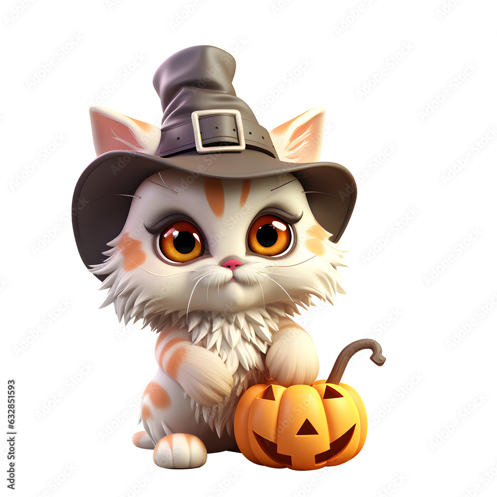 3D cute character Halloween concept 3D cute character Halloween concept